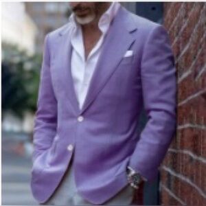 Vibrant Purple Sport Coat with Notched Lapels
